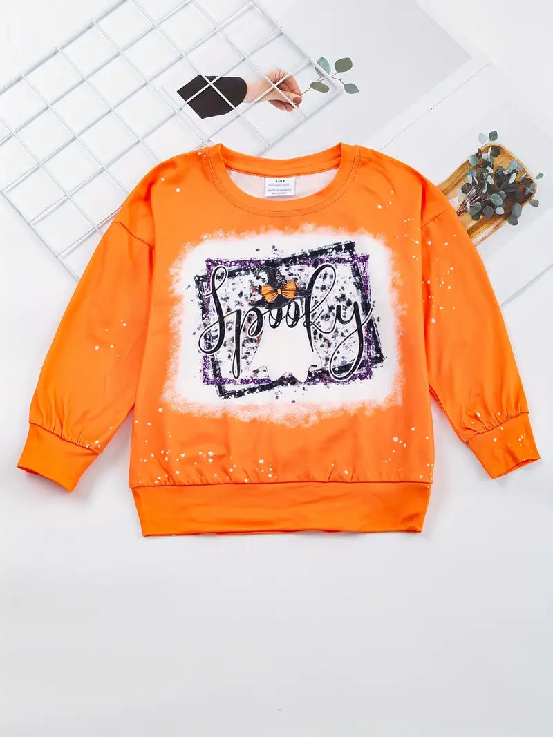 Girls Sweatshirt - Spooky Ghost (Halloween)