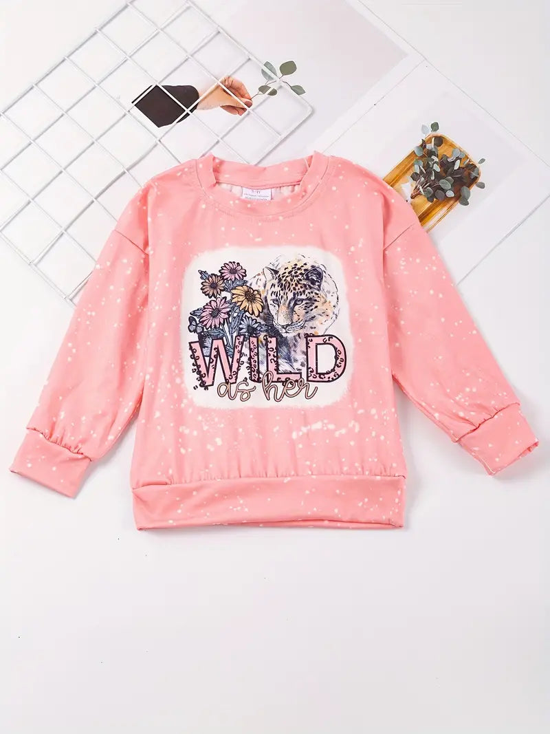 Girls Sweatshirt - Wild As Her