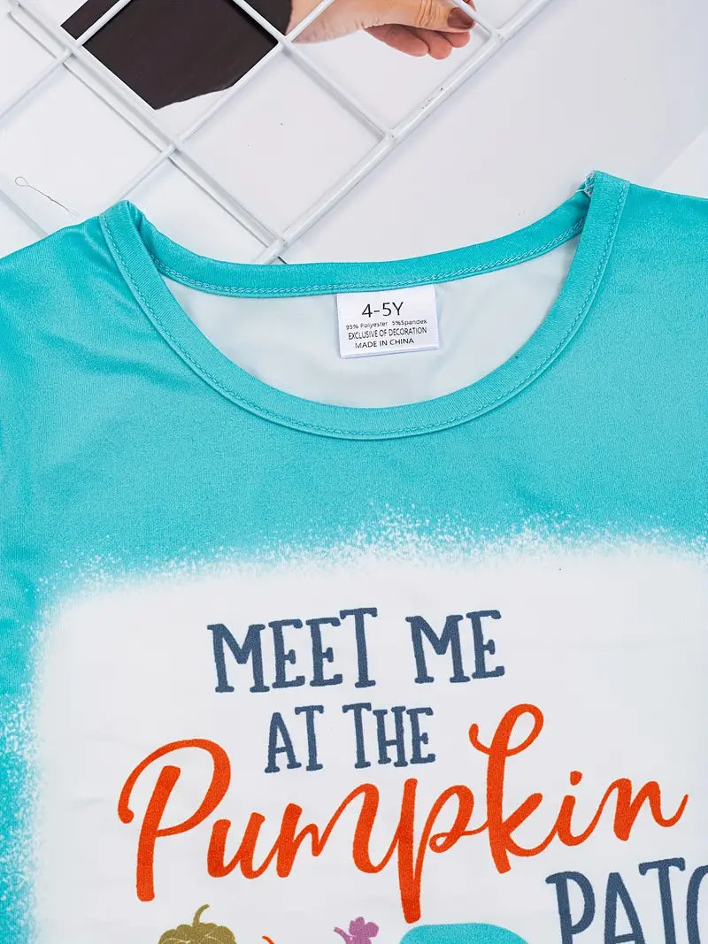 Short Sleeve Autumn T-Shirt - Meet Me At The Pumpkin Patch