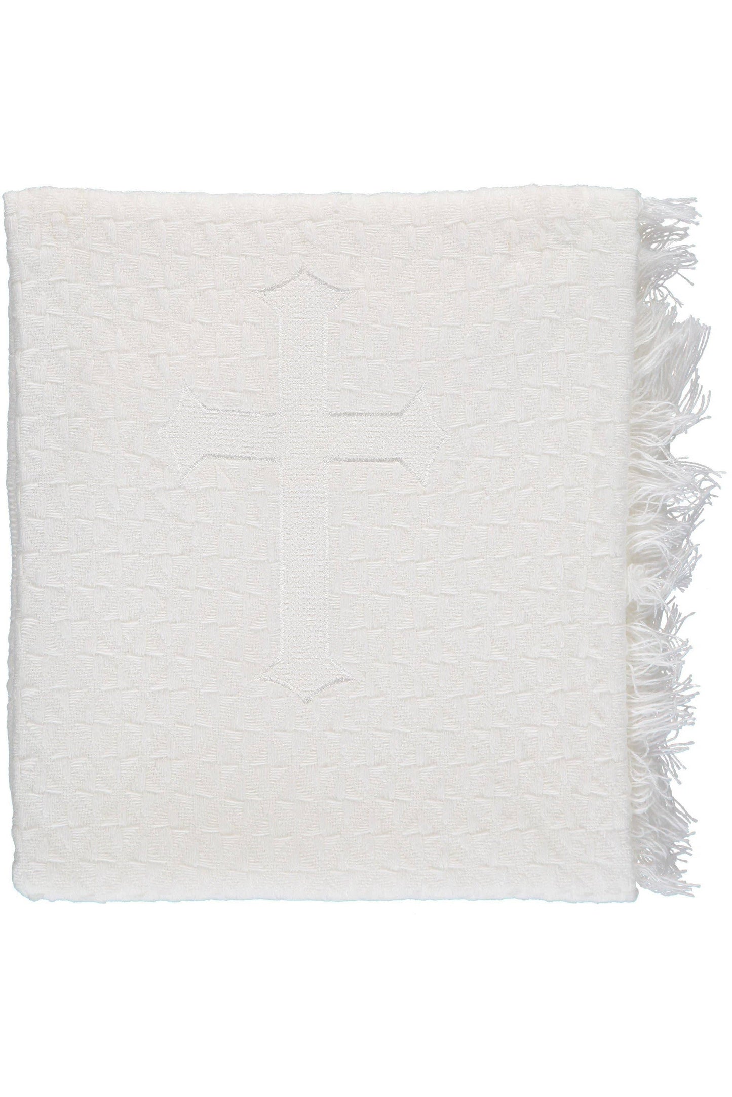 Christening Baptism  Blanket Embroidered Cross in Center