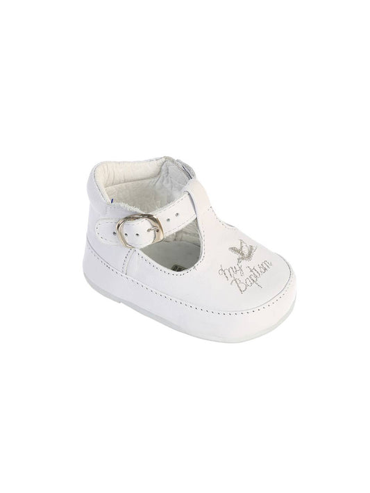Girl's My Baptism embroidered Leather shoe